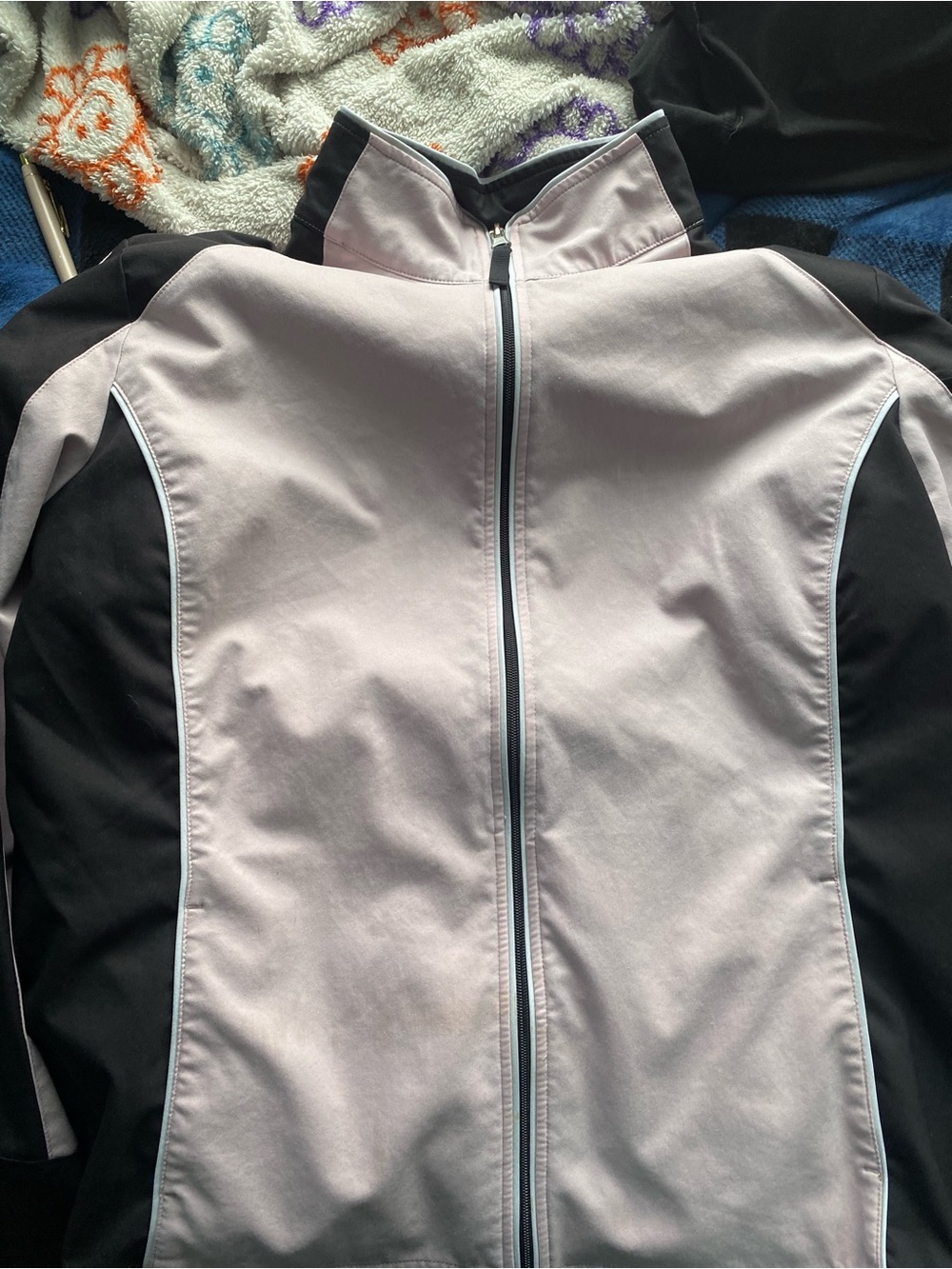made for life Light Pink and Black Softshell Zip Jacket